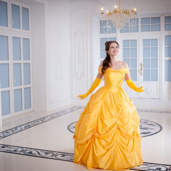 Beauty and the Beast belle disney cosplay yellow gown