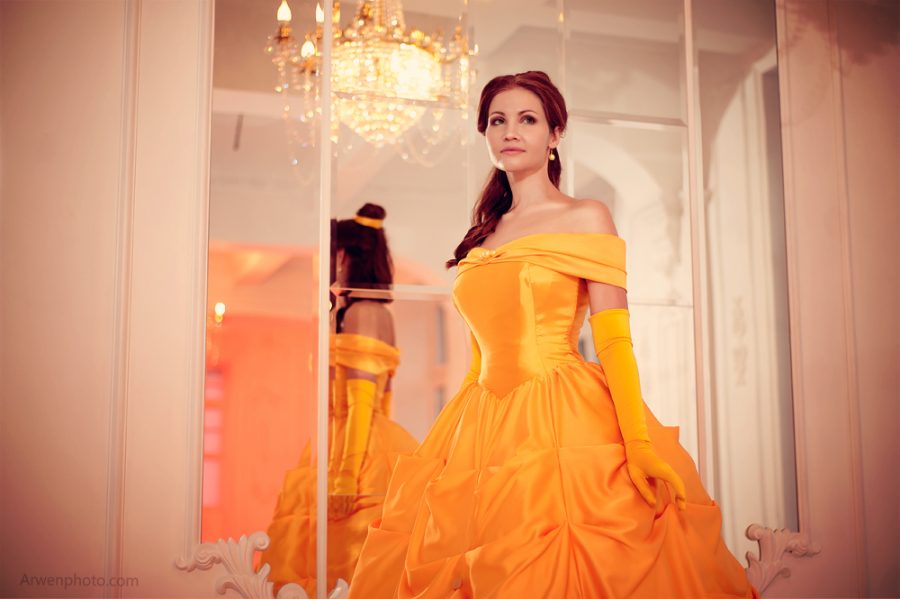 Beauty and the Beast belle disney cosplay ball gown