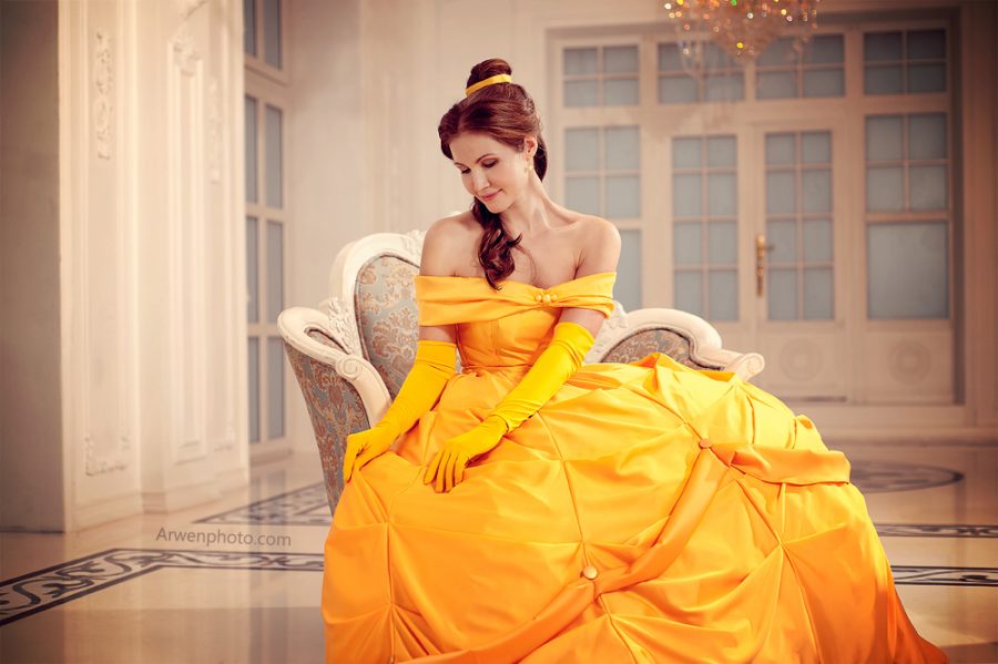 Beauty and the Beast belle disney cosplay ball gown