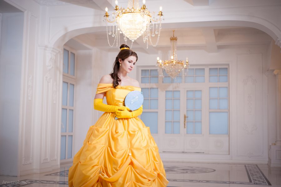 Beauty and the Beast belle disney cosplay yellow gown